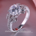 New Model Wedding hot Design Crystal white AAA zircon 925 silver Rings Jewelry No nickel Lead-free No chrome